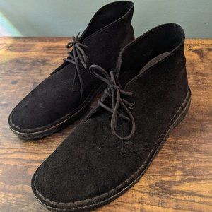 Clark's Desert Boot Black Suede Leather